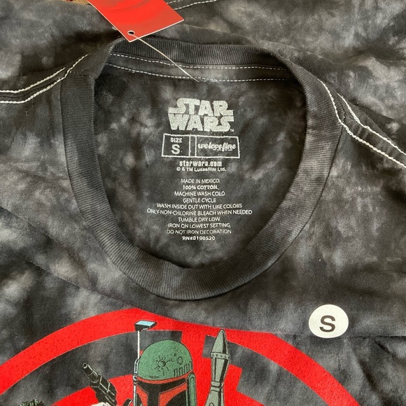 WeLoveFine X Star Wars Lord Vader Rising Gray Tie Dye Shirt Men’s Size Small New - Picture 5 of 5